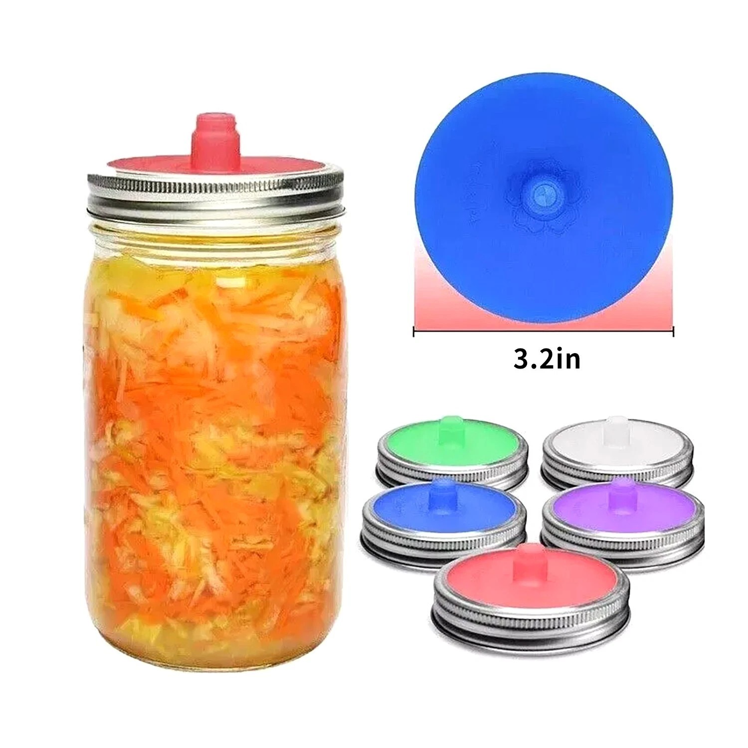 Fermentation Crock - 5 шт. силиконовых крышек для ферментации