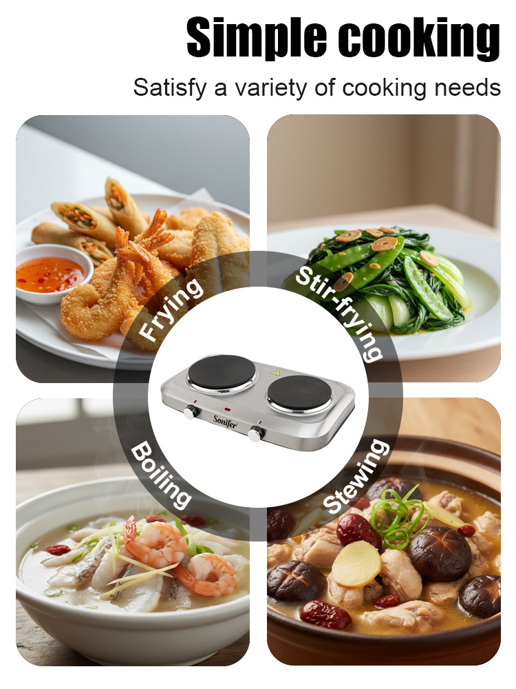 Двухконфорочная электрическая  – обзор и цена Hot Pot Portable Dual